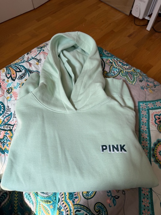 PINK Victoria's Secret Tops - PINK Victoria's Secret Mint Green Pullover Hoodie